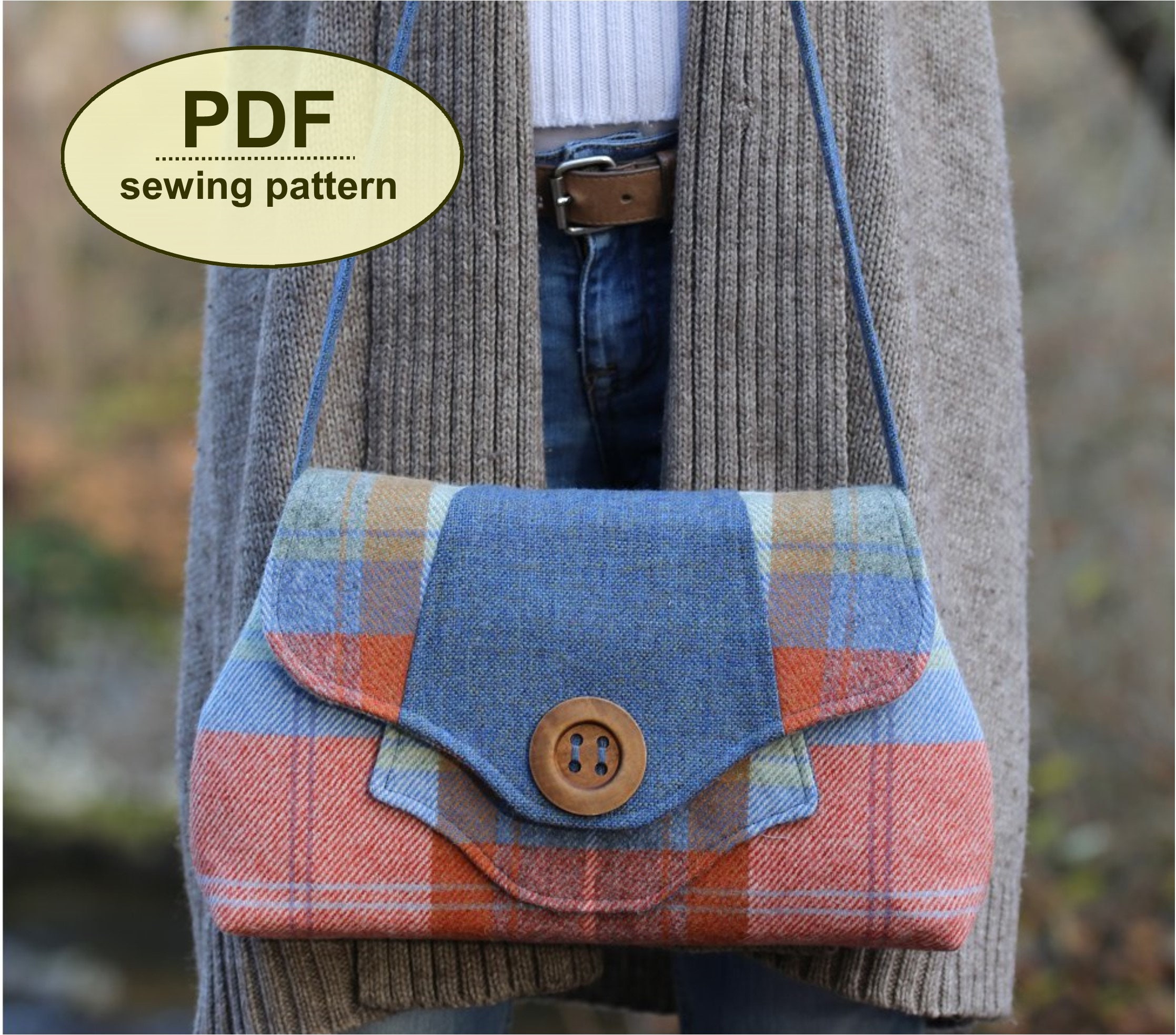 DIY 2TONE PURSE BAG | How to make Casual Handbag | Sewing Pattern & Tutorial  [sewingtimes] - YouTube