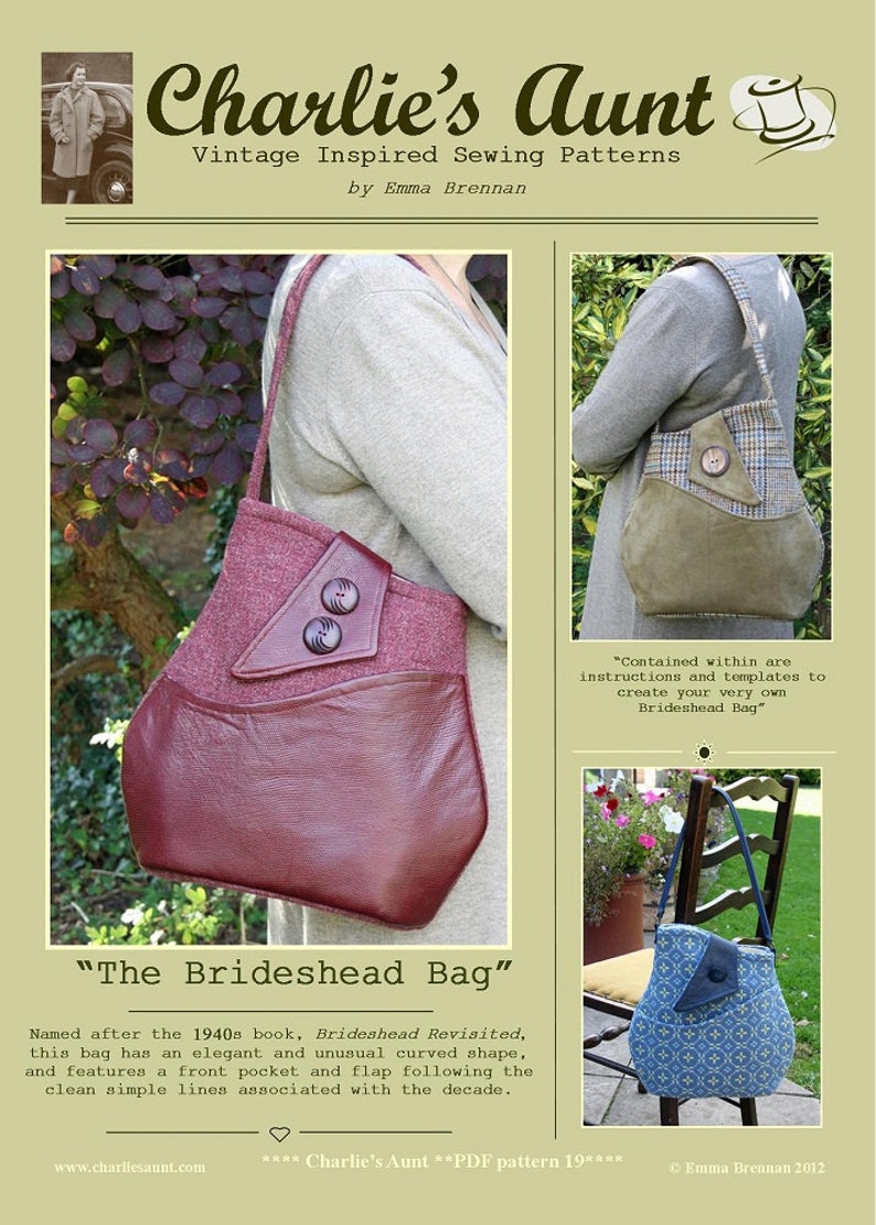Sewing pattern to make the Brideshead Bag PDF pattern INSTANT DOWNLOAD image 4