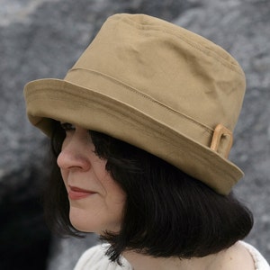 Hat SEWING PATTERN, Digital File, Cloche style hat, Retro women's hat pdf, instant download  pattern to make the Chelsworth Cloche Hat