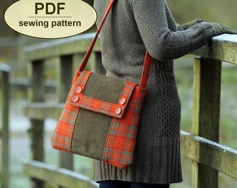 Sewing pattern to make the Kersey Tye Messenger Bag - PDF pattern INSTANT DOWNLOAD