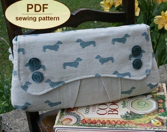 Sewing pattern to make the Casablanca Clutch Bag - PDF pattern INSTANT DOWNLOAD