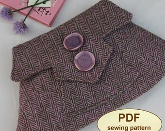 Sewing pattern to make the Home Guard Clutch Bag - PDF pattern INSTANT DOWNLOAD