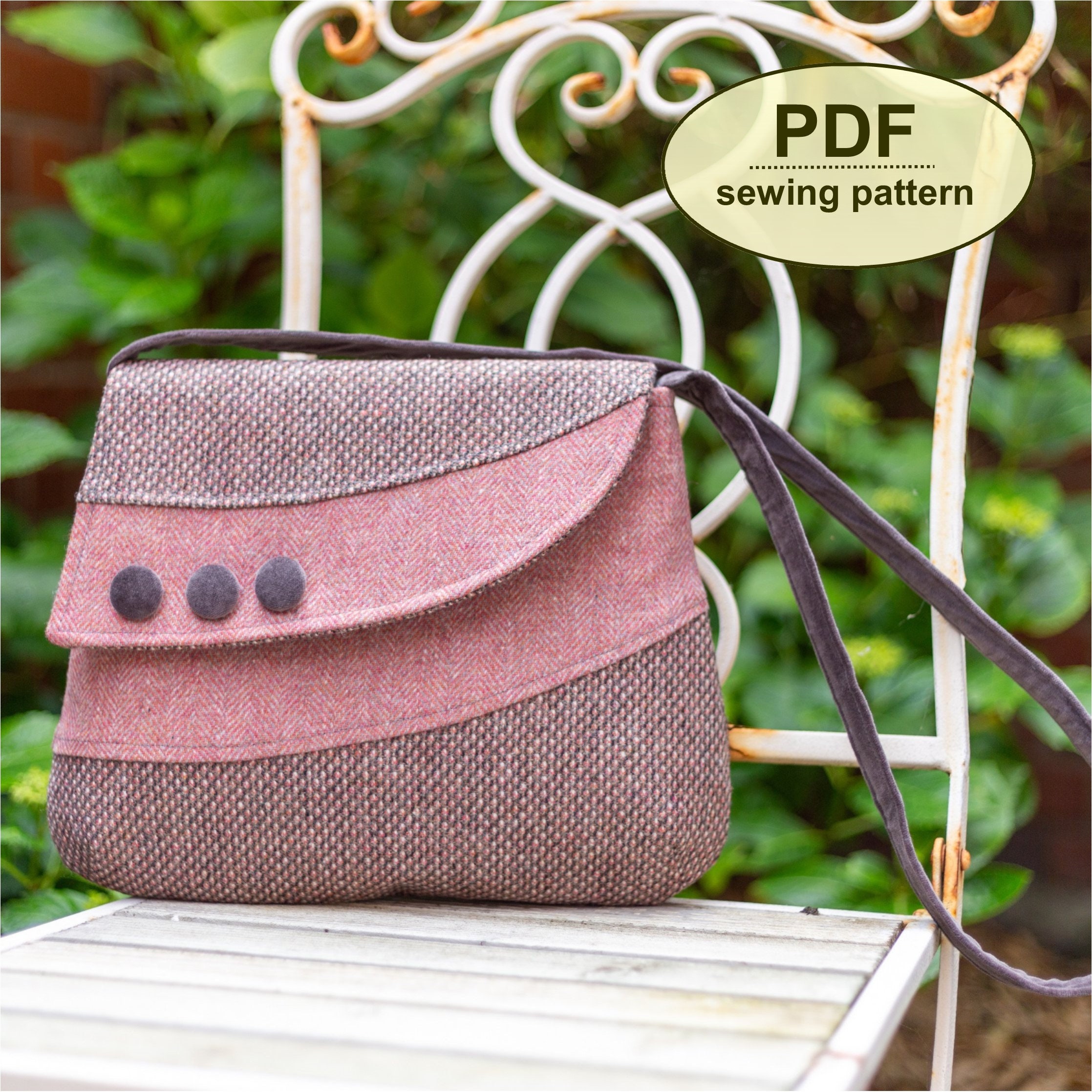 With instruction - 3 ways leather backpack pattern PDF instant download  ACC-40