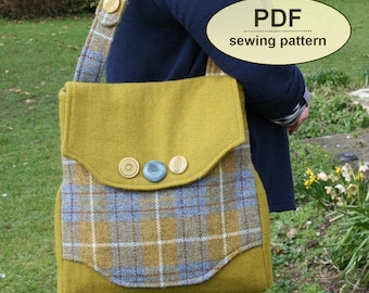Sewing pattern to make the Rural Correspondent Bag - PDF pattern INSTANT DOWNLOAD