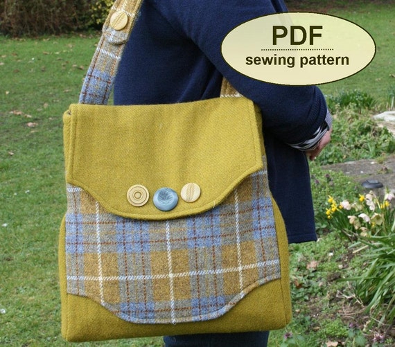 Sewing pattern to make the Rural Correspondent Bag - PDF pattern INSTANT DOWNLOAD