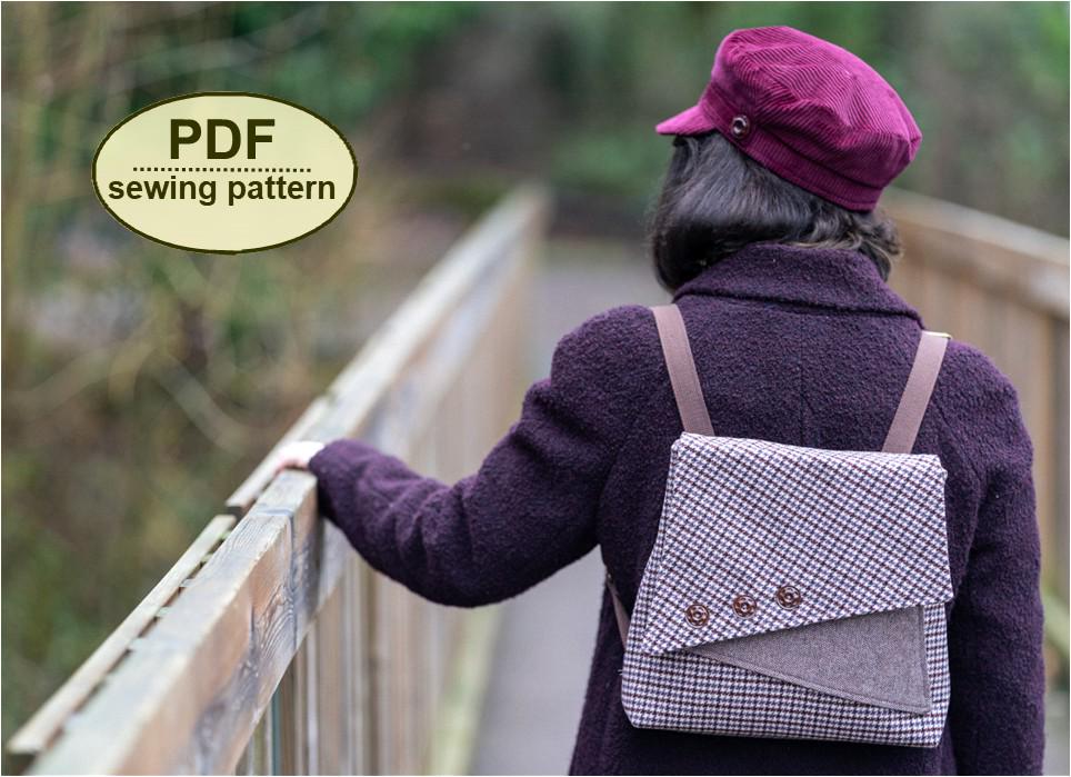 Backpack Pattern Book Vintage Inspired Backpack Bag PDF SEWING PATTERN, Broadland Backpack ...