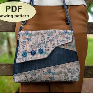 Thorpeness Messenger Bag PDF Sewing Pattern: Retro Crossbody Style