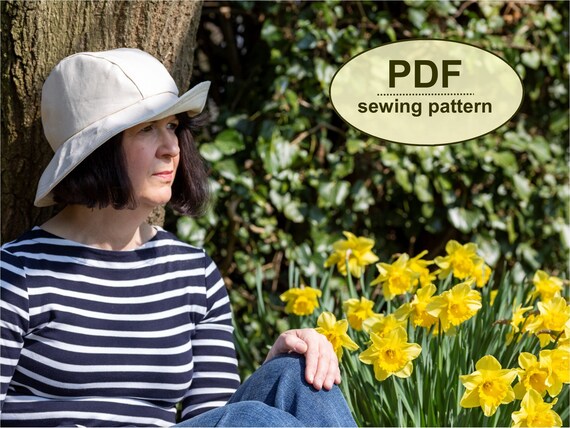 New: Sewing pattern to make the Beckhythe Hat - PDF pattern INSTANT DOWNLOAD - three sizes included