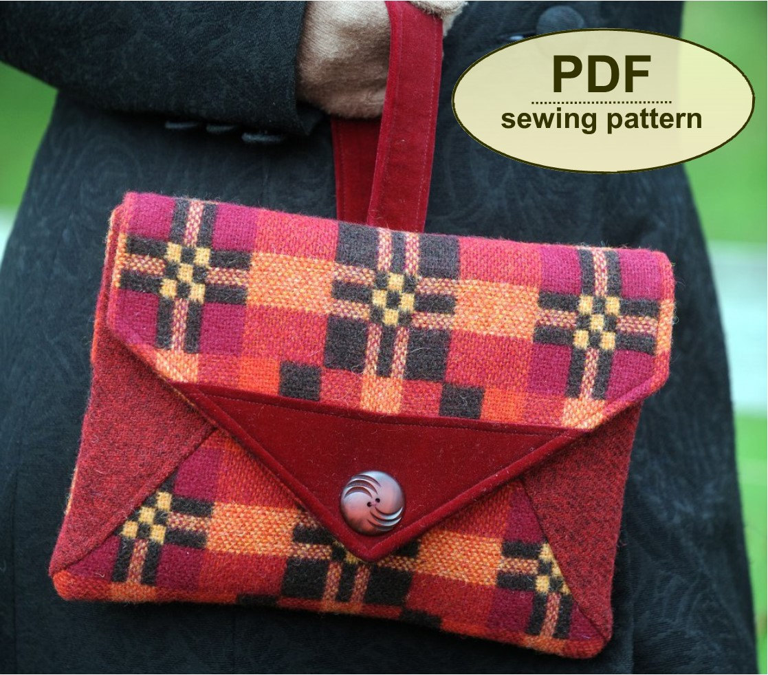 Leather Clutch Bag PDF Pattern/ Diy / Bag Template / 