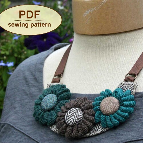 Bib Necklace PDF Sewing Pattern Fabric Necklace Tutorial - Etsy