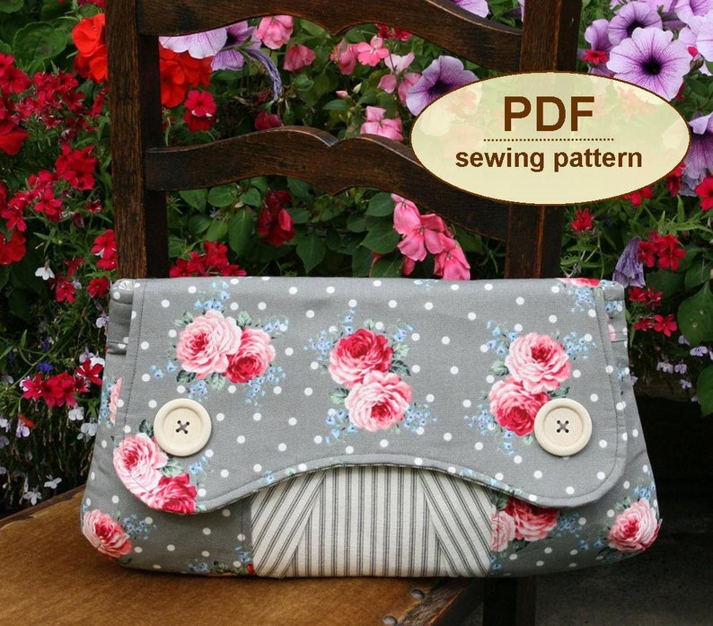 Sewing pattern to make the Casablanca Clutch Bag PDF pattern INSTANT DOWNLOAD image 3