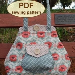 Borsa PDF Sewing Pattern, Tutorial per cucire borsa in stile vintage di grandi dimensioni, Modello borsa borsa ispirata anni '50, Artigianato fai da te, Download istantaneo