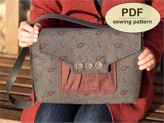Messenger Bag Pattern PDF Vintage Style Sewing Tutorial - Etsy UK