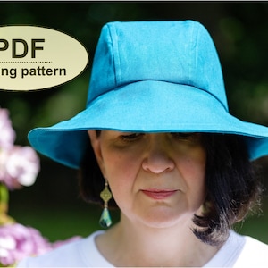 Practical Hat SEWING PATTERN, retro style Beckhythe Hat pdf, instant download, three sizes included, sun hat PDF, rain hat sewing pattern,