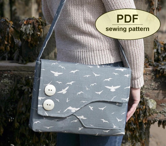 New: Sewing pattern to make the Brancaster Messenger Bag - PDF pattern INSTANT DOWNLOAD