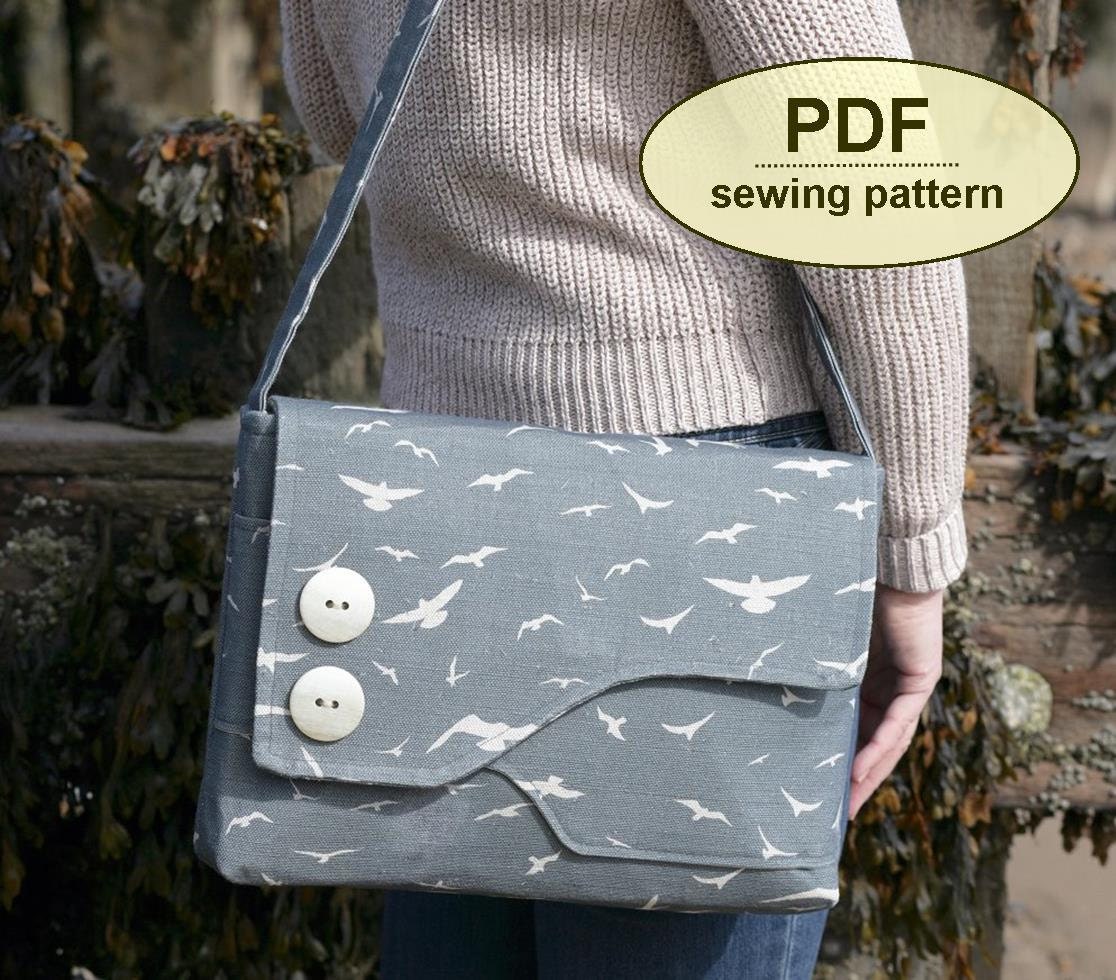 New: Sewing pattern to make the Brancaster Messenger Bag - PDF pattern  INSTANT DOWNLOAD