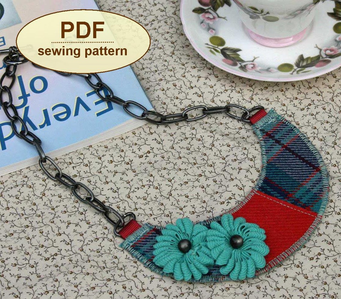 Bib Necklace PDF Sewing Pattern Fabric Necklace Tutorial - Etsy