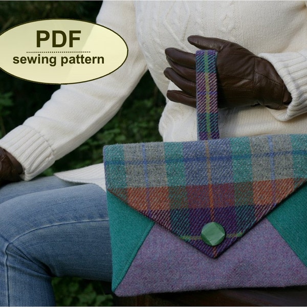 New: Sewing pattern to make the Blakeney Clutch Bag - PDF pattern INSTANT DOWNLOAD