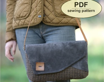 Vintage Bag PDF sewing pattern, Sewing Tutorial, Handbag Purse Pattern, Retro DIY Craft, Instant download, Easy Sewing Project