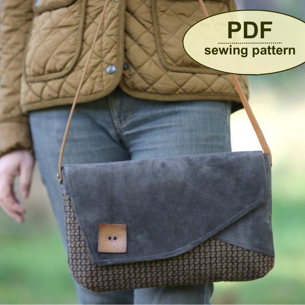 Vintage Bag PDF sewing pattern, Sewing Tutorial, Handbag Purse Pattern, Retro DIY Craft, Instant download, Easy Sewing Project