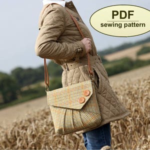 Umhängetasche Nähmuster, Retro style purse pdf, Sofort download, Reepham Umhängetasche, Nähanleitung, Charlie's Aunt Schnittmuster