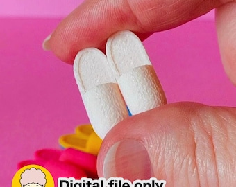 1:12 Doll Slippers STL File – Digital Download