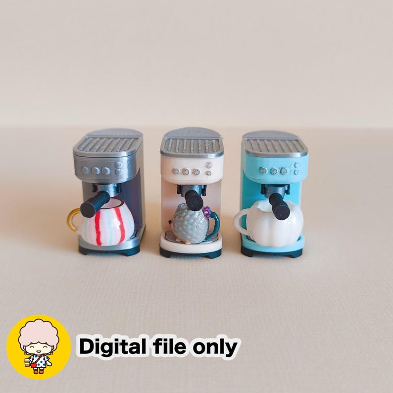Dollhouse Mini Espresso Maker - Digital STL File