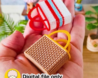 1:12 Mini Beach Tote STL – Digital Download
