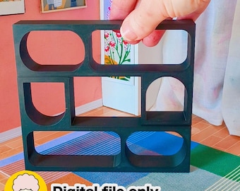 1:12 Dollhouse modular miniature shelf - Digital STL file