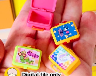 1:12 Opening Lunchbox - Retro Dollhouse STL File