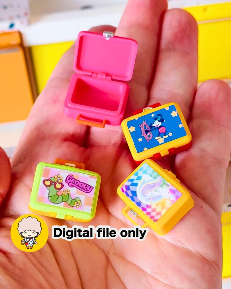 1:12 Opening Lunchbox - Retro Dollhouse STL File