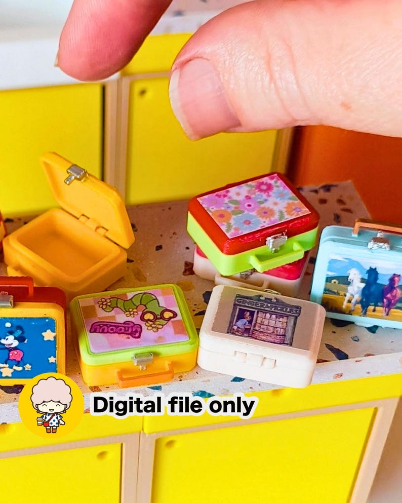 1:12 Opening Lunchbox - Retro Dollhouse STL File