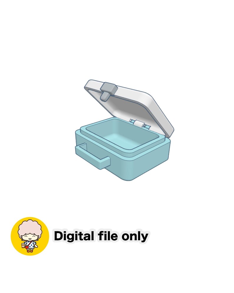 1:12 Opening Lunchbox - Retro Dollhouse STL File