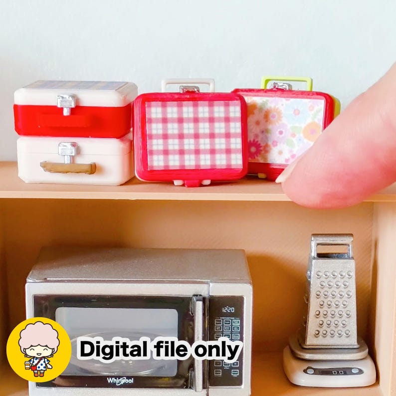1:12 Opening Lunchbox - Retro Dollhouse STL File