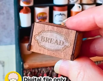 Dollhouse Wooden Bread Box - 1 12 Scale SVG File