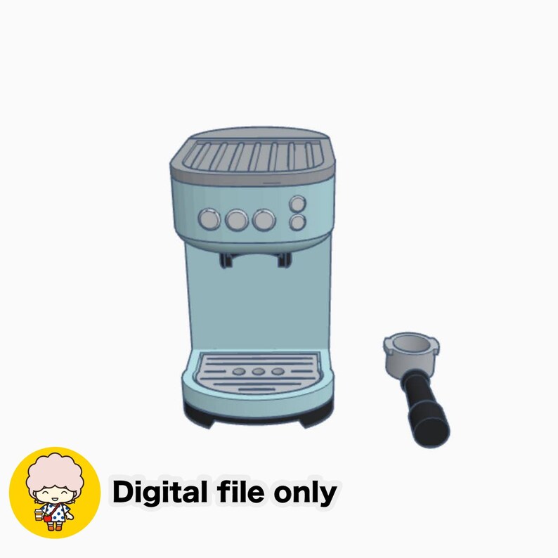 Dollhouse Mini Espresso Maker - Digital STL File