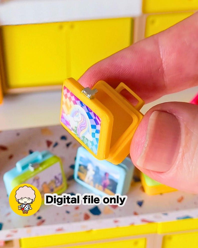 1:12 Opening Lunchbox - Retro Dollhouse STL File