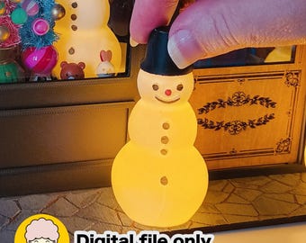 1:12 Snowman Mini Blow Mold STL - Digital Download