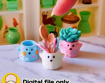 1/12 Miniature 3D Printable Ghost Bucket - Digital STL File