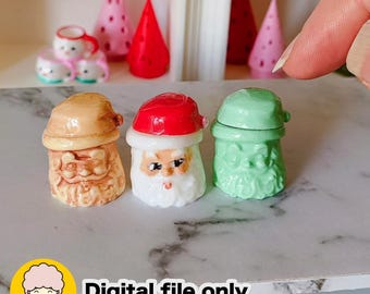 1:12 Dollhouse Santa Jar - Digital STL file
