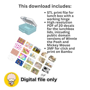 1:12 Opening Lunchbox - Retro Dollhouse STL File