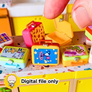 1:12 Opening Lunchbox - Retro Dollhouse STL File