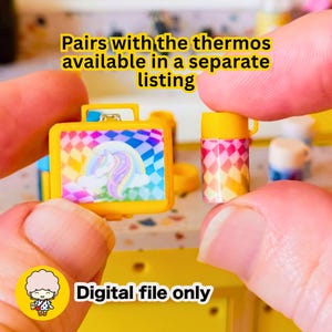 1:12 Opening Lunchbox - Retro Dollhouse STL File