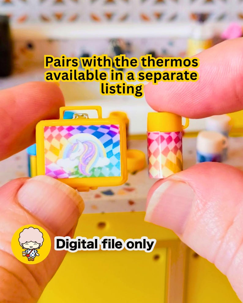 1:12 Opening Lunchbox - Retro Dollhouse STL File