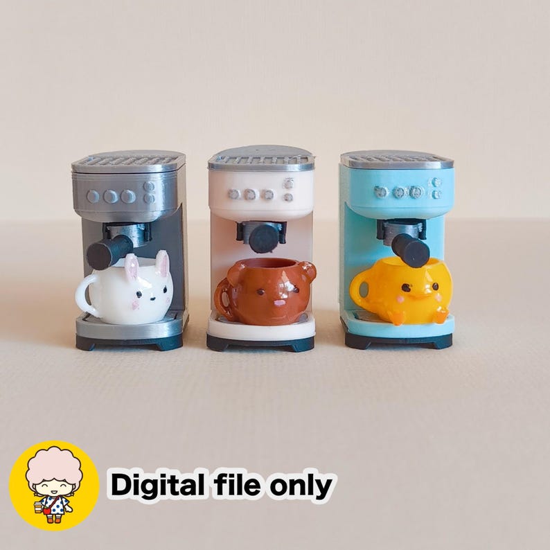 Dollhouse Mini Espresso Maker - Digital STL File