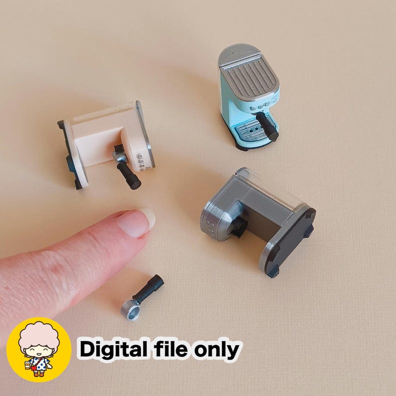 Dollhouse Mini Espresso Maker - Digital STL File