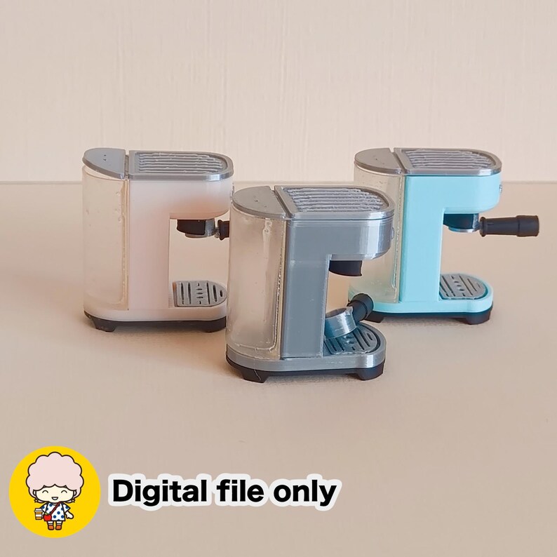 Dollhouse Mini Espresso Maker - Digital STL File