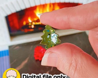 70s Inspired Mini Christmas Tree Nesting Bowls - 3D printable STL for dollhouses