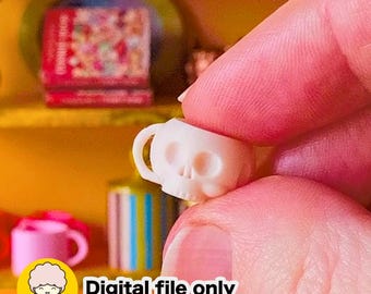 1 12 Skull Mug - Dollhouse Digital STL file