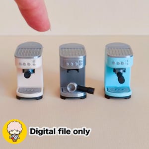 Dollhouse Mini Espresso Maker - Digital STL File